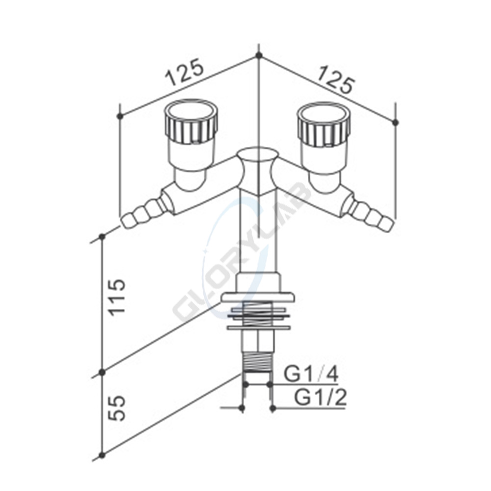 DeckMounted Double Oulets Laboratory Gas Fitting/Cock Buy Gas